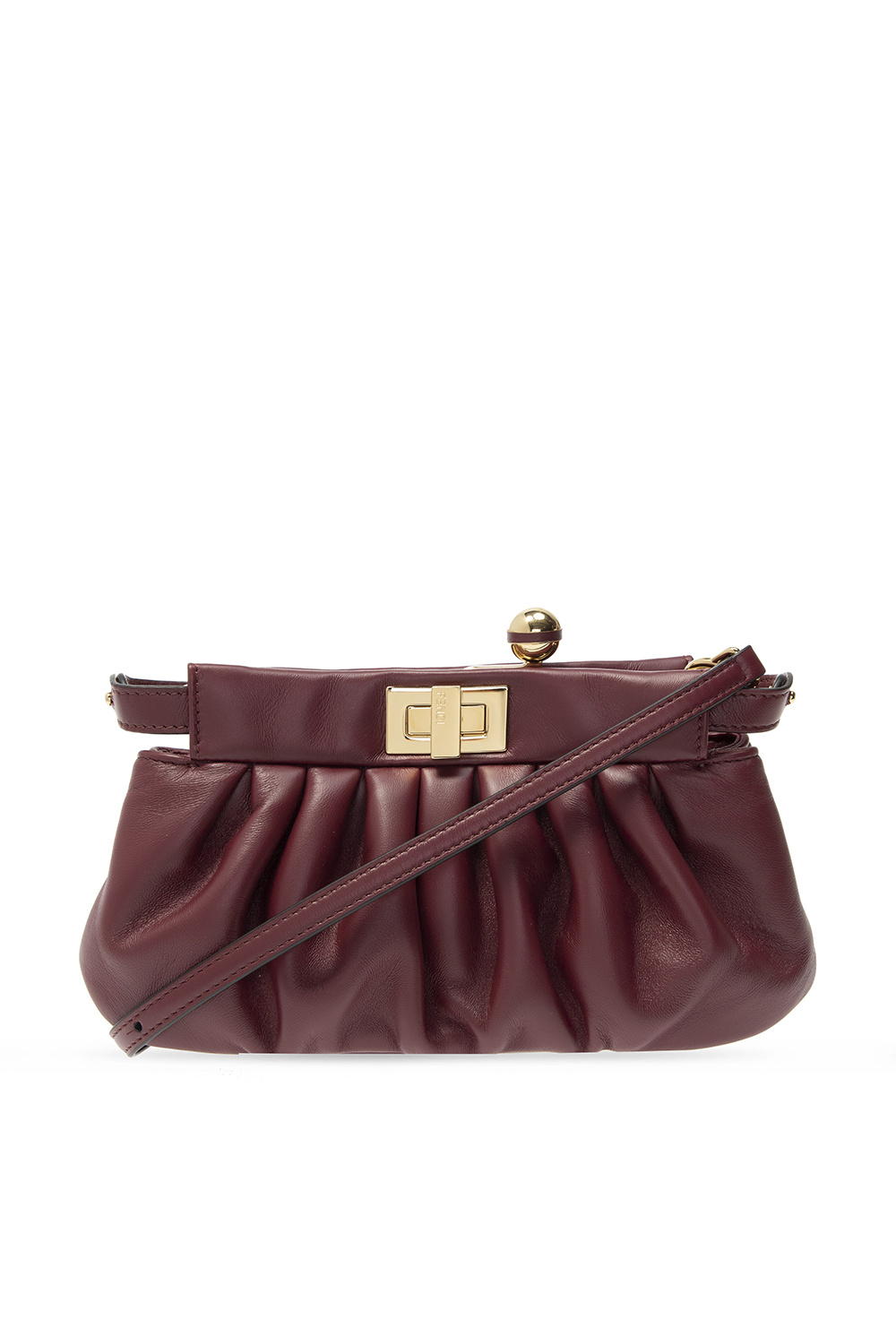 fendi red foulard Burgundy Peekaboo Pochette shoulder bag Fendi SchaferandweinerShops Canada